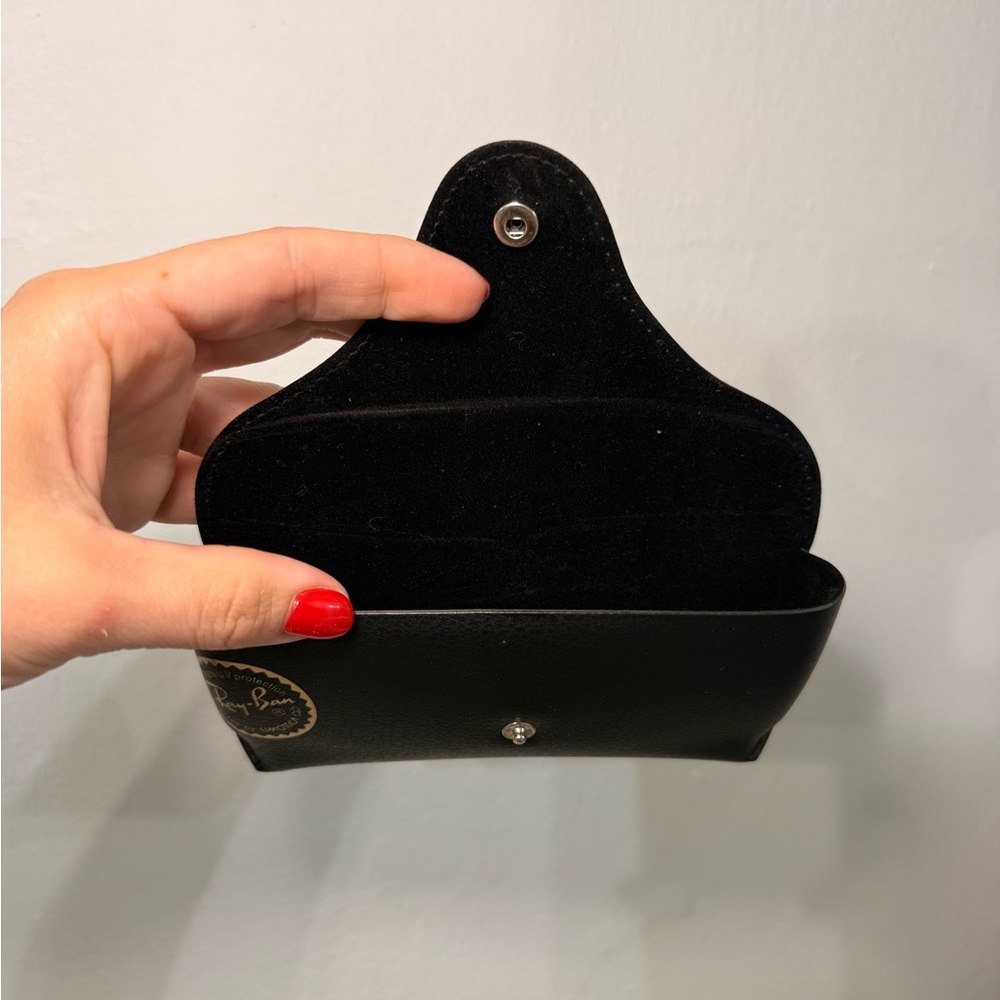 Ray-Ban Black Leather Key Holder